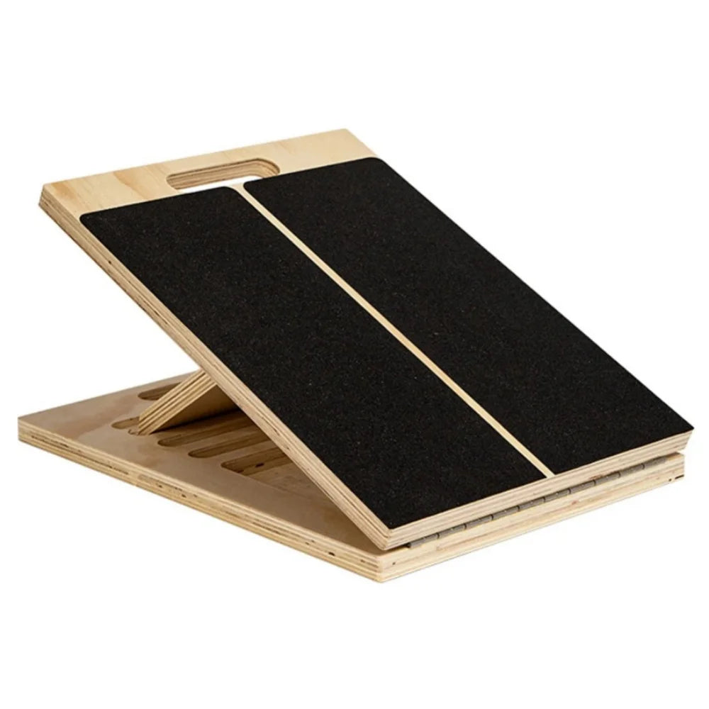 Ankora™ Adjustable Wooden Slant Board - 4-Level Calf Stretcher & Desk Footrest